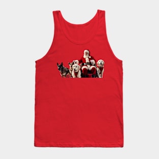 Santa Claus with his dogs Tank Top
